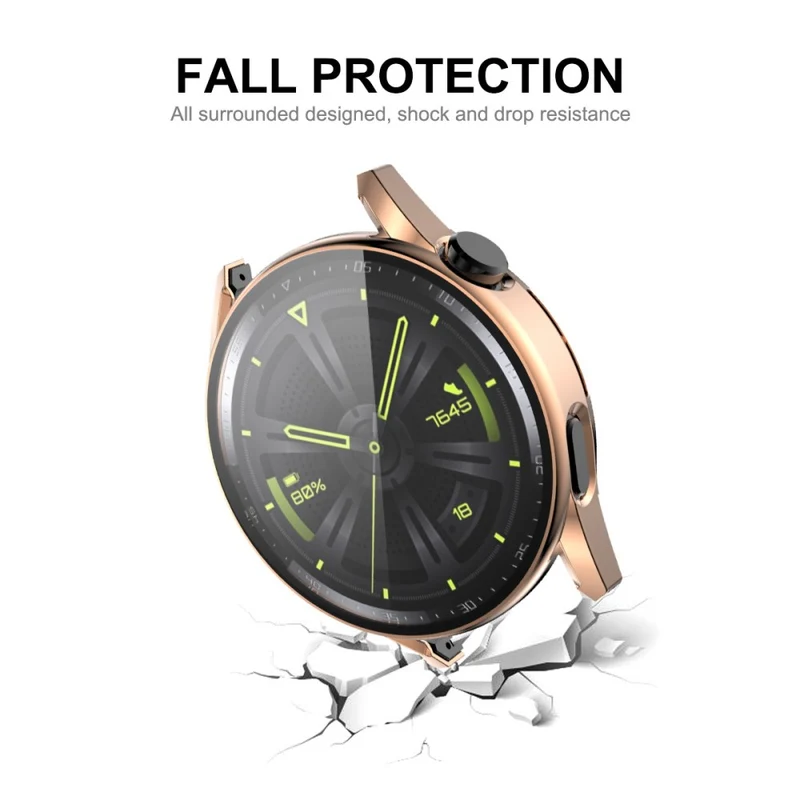 Supersauber Huawei Watch GT 3 (46mm) Hülle mit Displayschutz in Plastik und Gehärtetes Glas