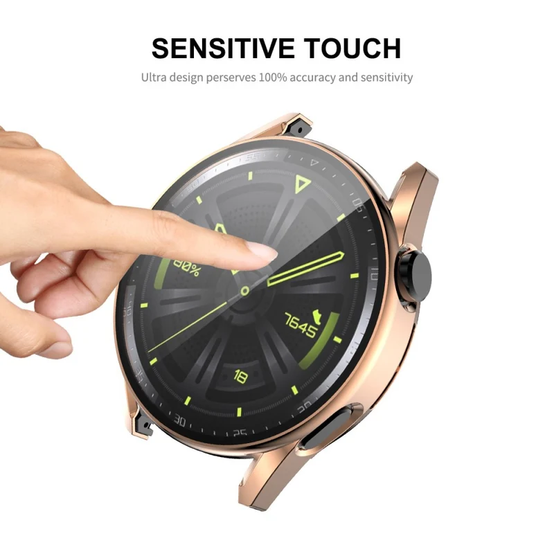 Supersauber Huawei Watch GT 3 (46mm) Hülle mit Displayschutz in Plastik und Gehärtetes Glas