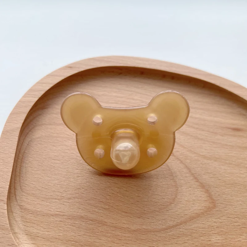 Orthodontische klare Silikon Baby Schnuller mit bärenförmigem Schild