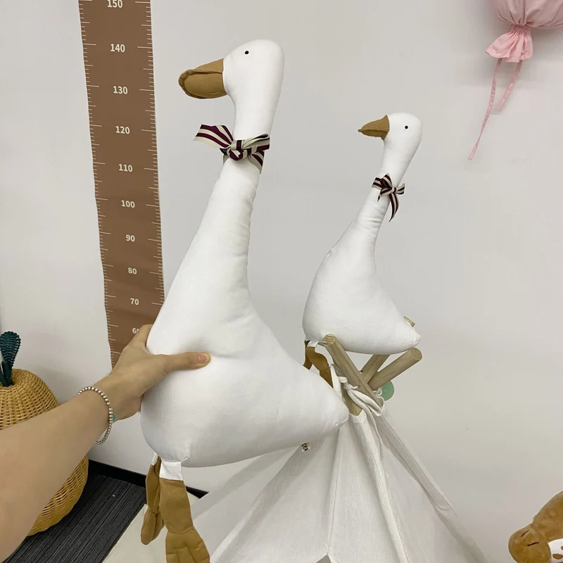Handgemachter Organischer Leinen Langbein Hase Stofftier