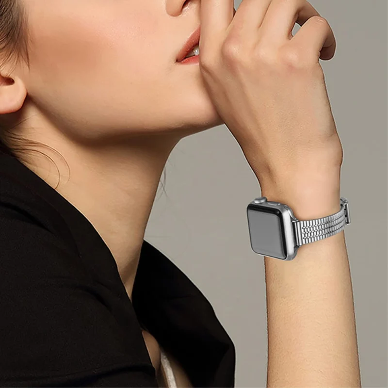 Mega stylisch Apple Watch Series 7 45mm Metall armband