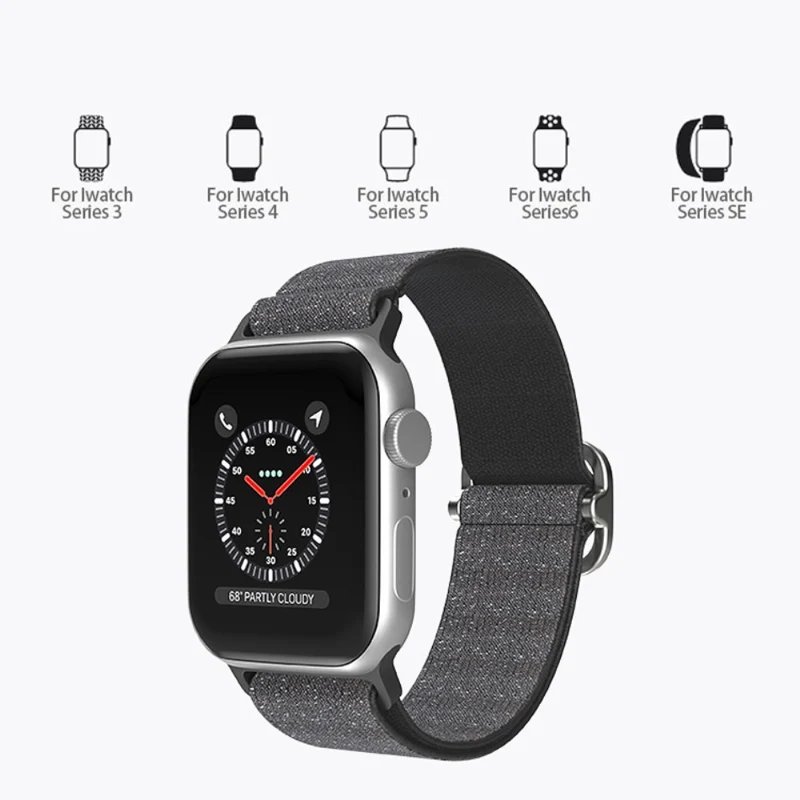 Mega gut Apple Watch Series 7 45mm Textil / Nylon armband