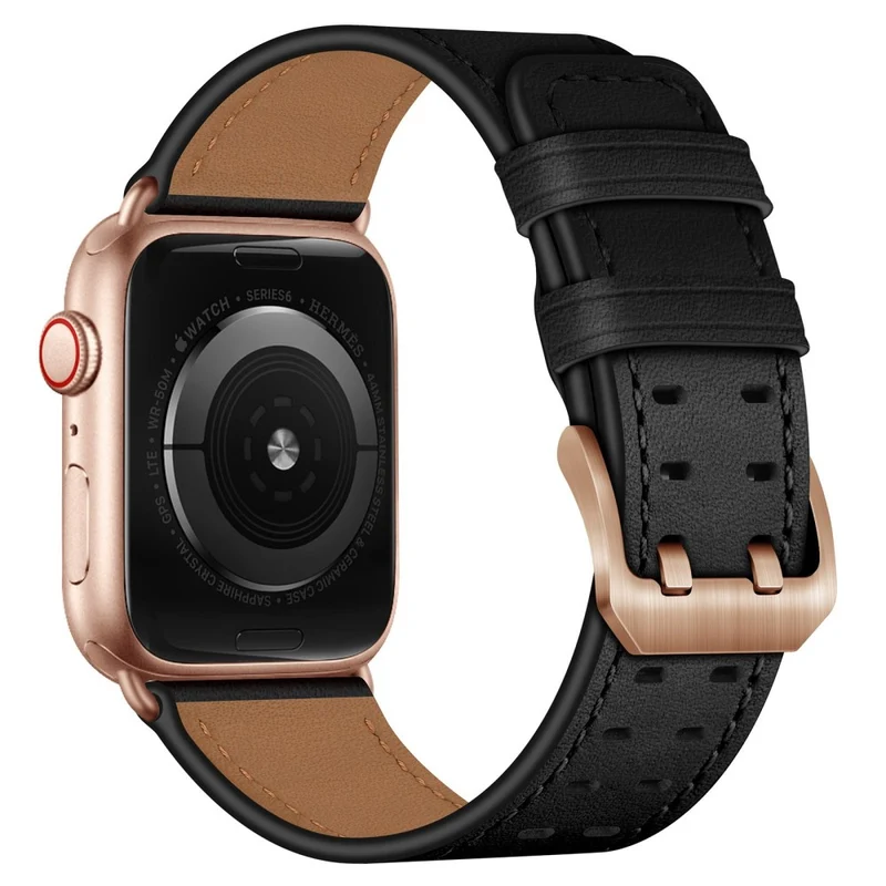 Zeitlos Apple Watch Series 7 45mm Echtes Leder armband