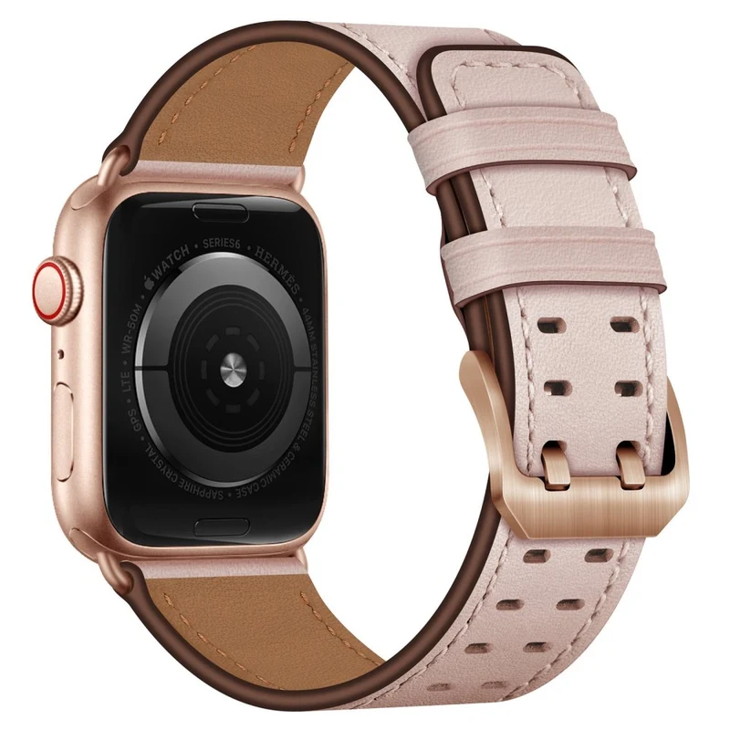 Zeitlos Apple Watch Series 7 45mm Echtes Leder armband