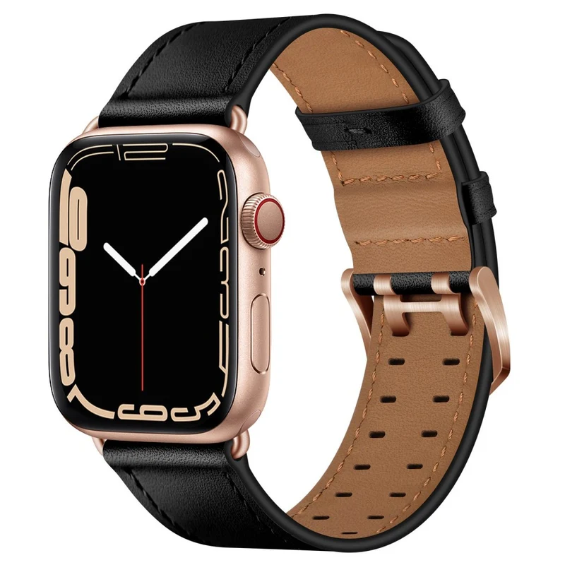Zeitlos Apple Watch Series 7 45mm Echtes Leder armband