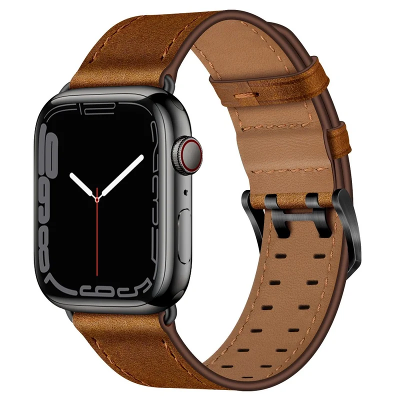 Zeitlos Apple Watch Series 7 45mm Echtes Leder armband