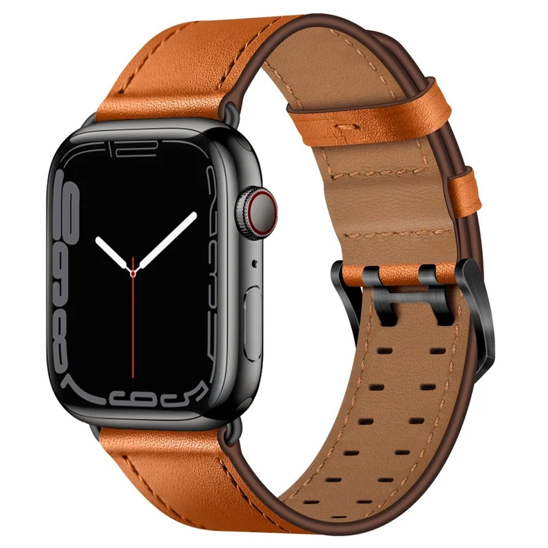 Zeitlos Apple Watch Series 7 45mm Echtes Leder armband