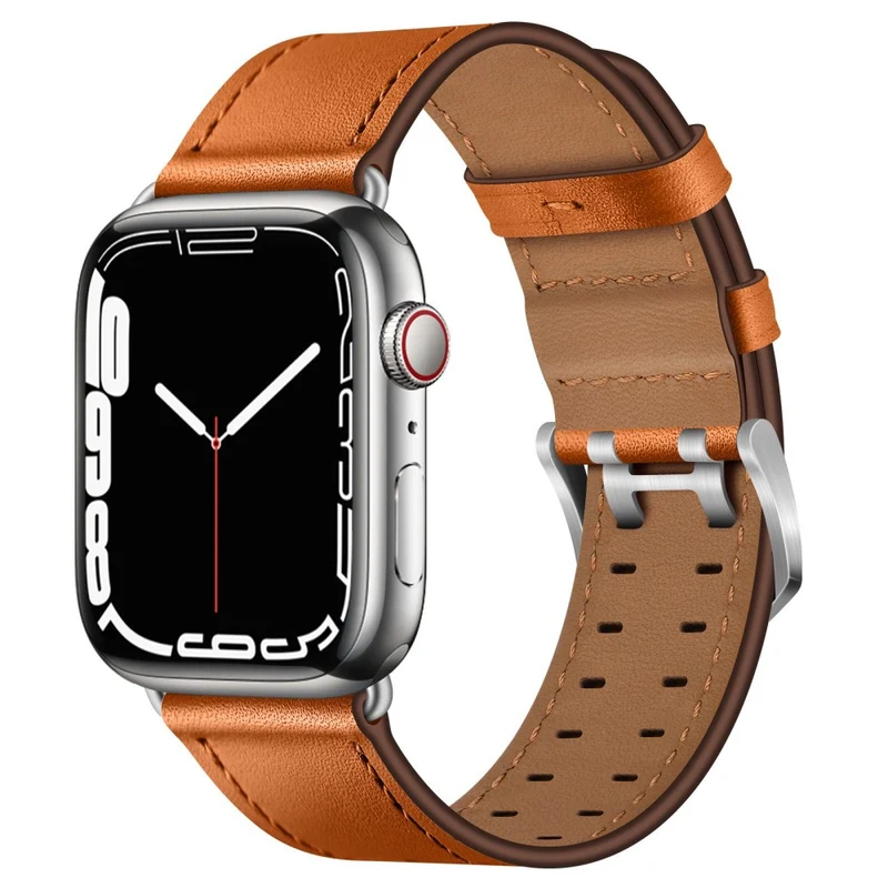 Zeitlos Apple Watch Series 7 45mm Echtes Leder armband