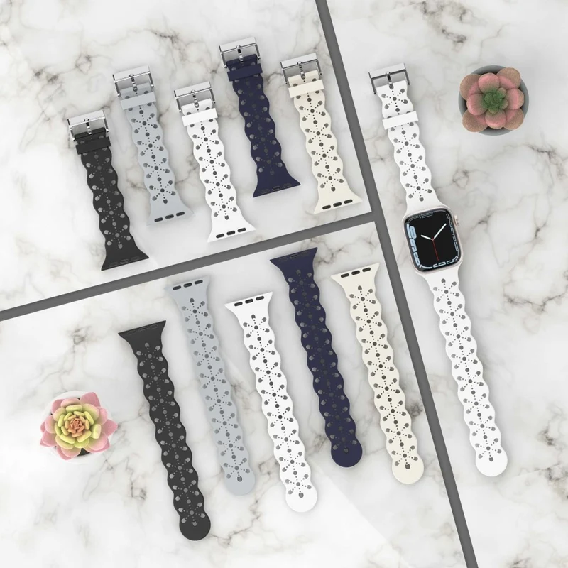 Cool Apple Watch Series 7 45mm Silikon / TPU armband
