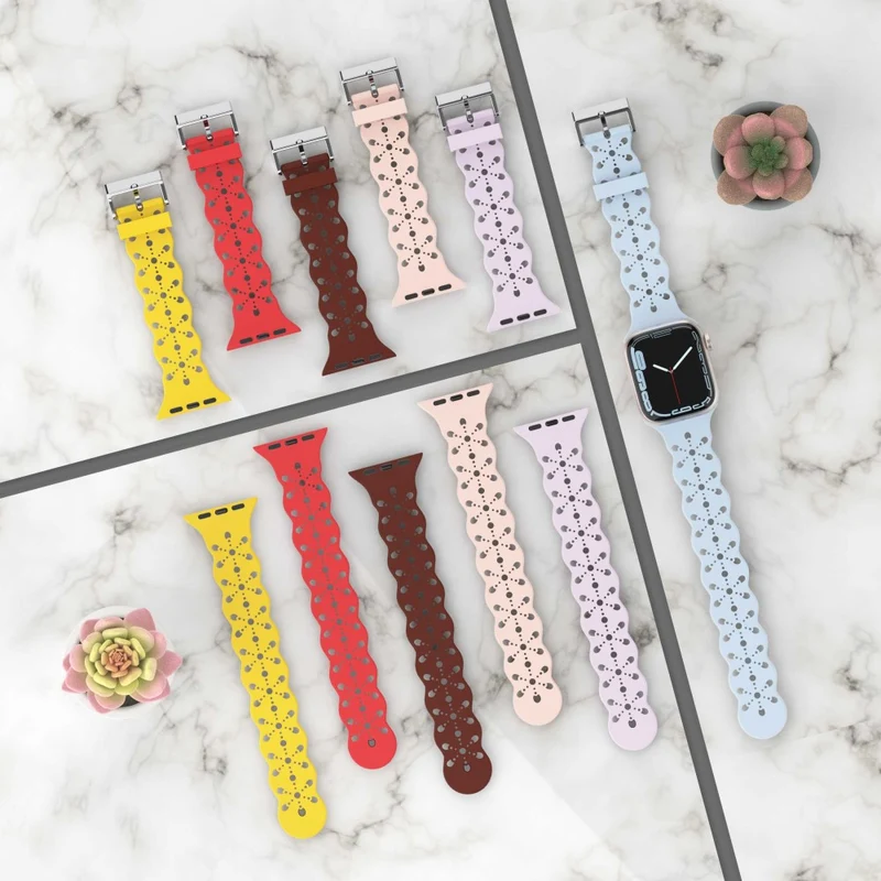 Cool Apple Watch Series 7 45mm Silikon / TPU armband