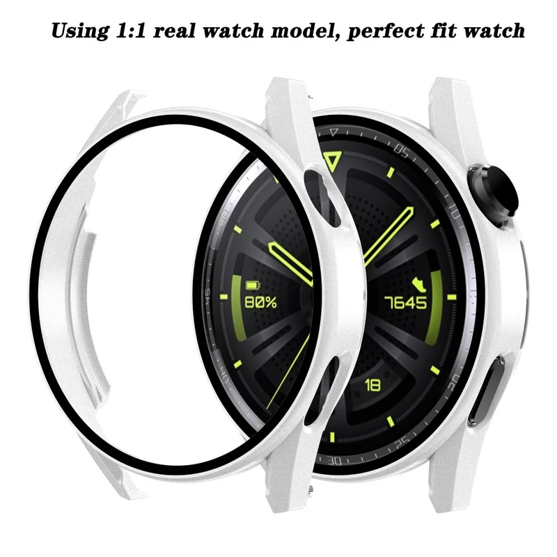 Super Modisch Huawei Watch GT 3 (46mm) Hülle mit Displayschutz in Plastik und Gehärtetes Glas