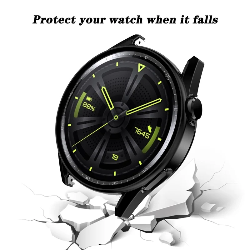 Super Modisch Huawei Watch GT 3 (46mm) Hülle mit Displayschutz in Plastik und Gehärtetes Glas