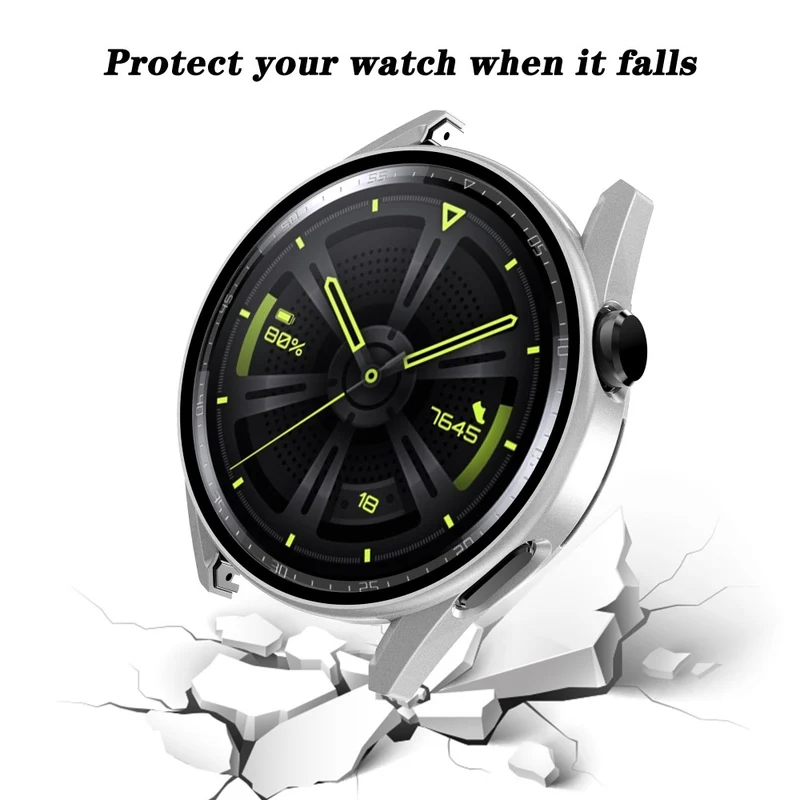 Super Modisch Huawei Watch GT 3 (46mm) Hülle mit Displayschutz in Plastik und Gehärtetes Glas