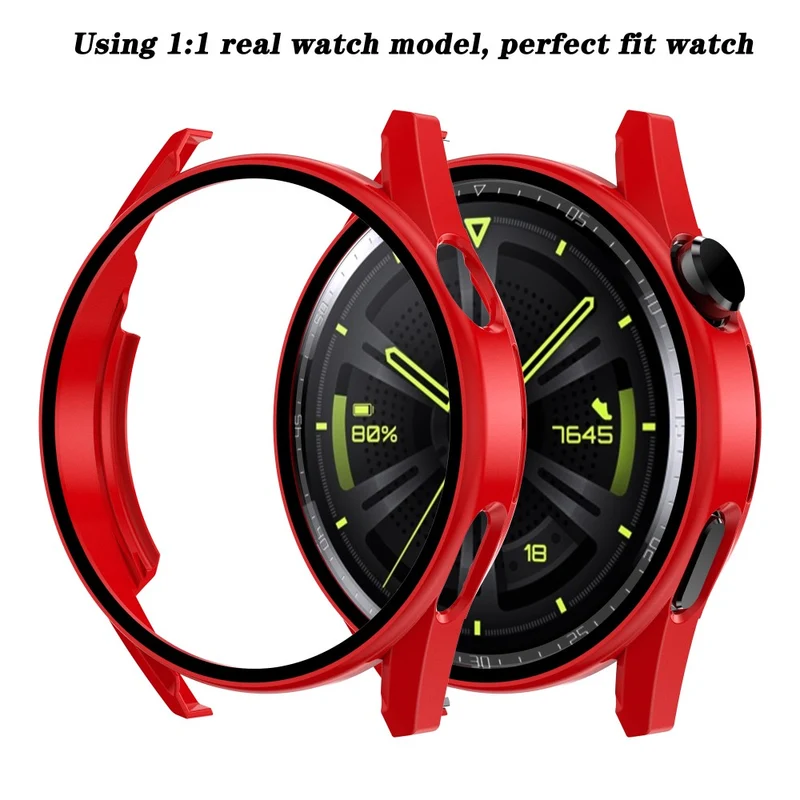 Super Modisch Huawei Watch GT 3 (46mm) Hülle mit Displayschutz in Plastik und Gehärtetes Glas