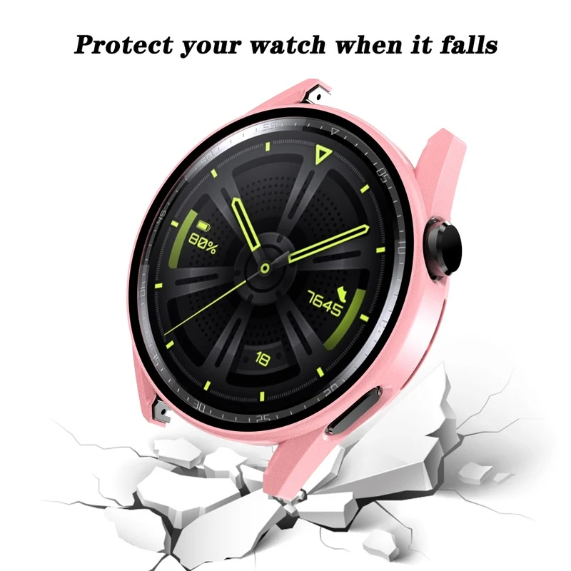 Super Modisch Huawei Watch GT 3 (46mm) Hülle mit Displayschutz in Plastik und Gehärtetes Glas
