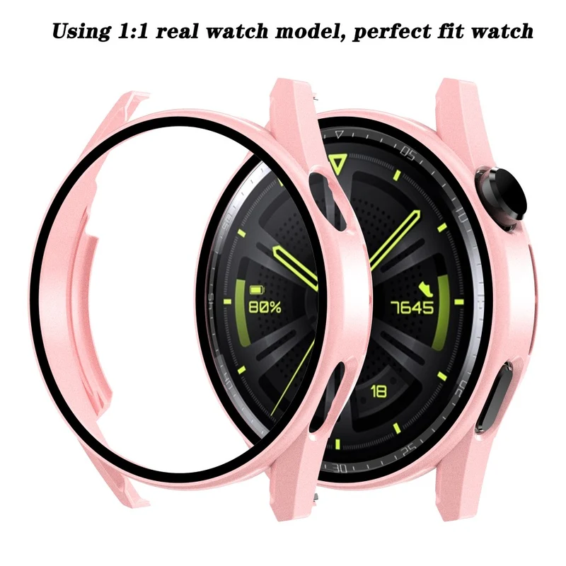 Super Modisch Huawei Watch GT 3 (46mm) Hülle mit Displayschutz in Plastik und Gehärtetes Glas