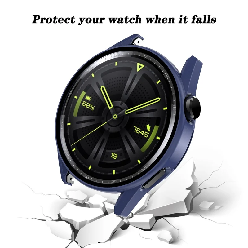 Super Modisch Huawei Watch GT 3 (46mm) Hülle mit Displayschutz in Plastik und Gehärtetes Glas