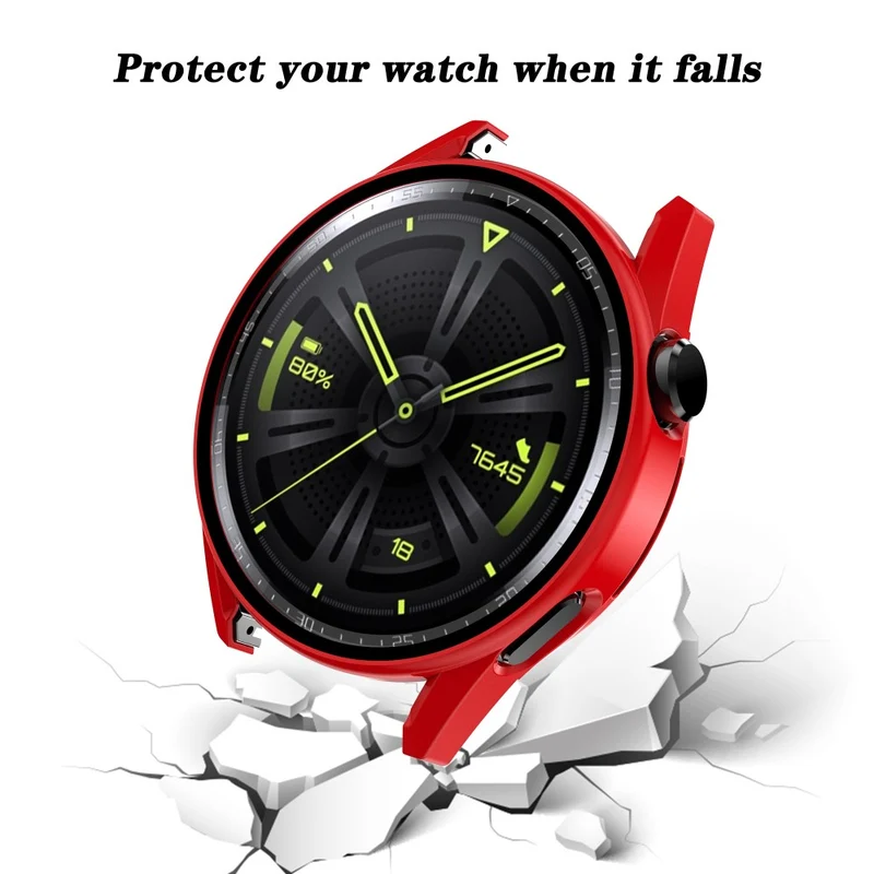 Super Schön Huawei Watch GT 3 (42mm) Hülle mit Displayschutz in Plastik und Gehärtetes Glas