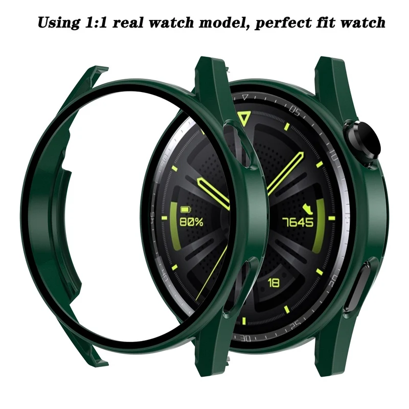 Super Schön Huawei Watch GT 3 (42mm) Hülle mit Displayschutz in Plastik und Gehärtetes Glas