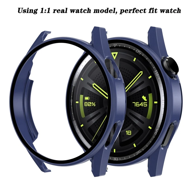 Super Schön Huawei Watch GT 3 (42mm) Hülle mit Displayschutz in Plastik und Gehärtetes Glas
