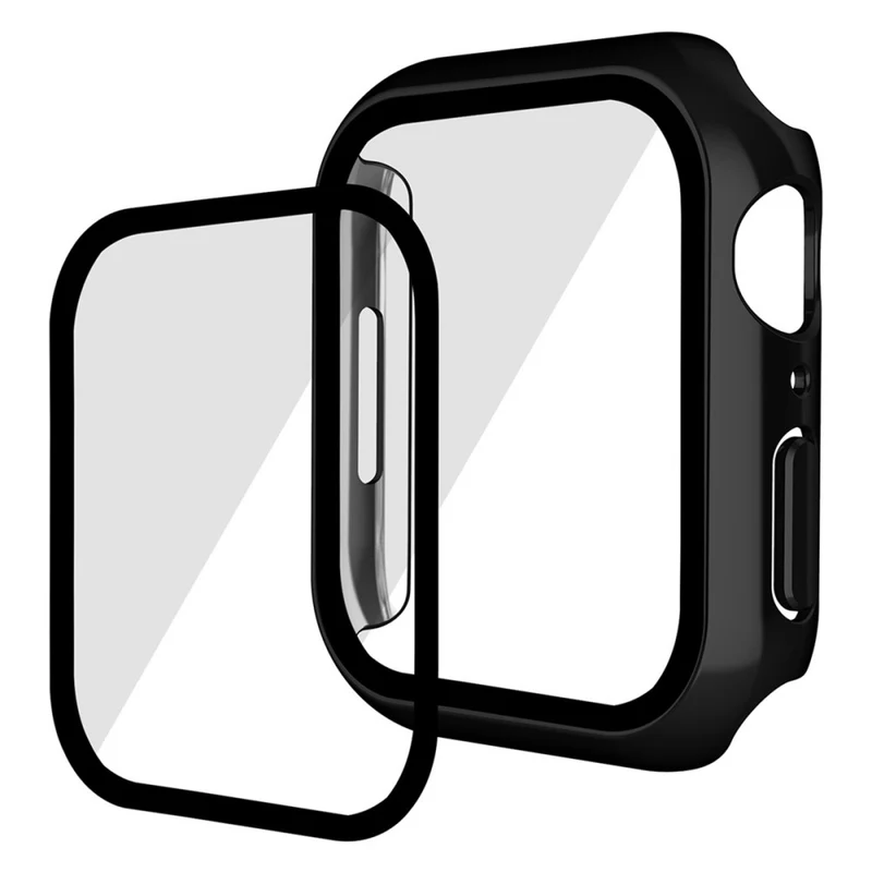 Auffallend Gut Apple Watch Series 7 41mm Hülle mit Displayschutz in Plastik und Gehärtetes Glas