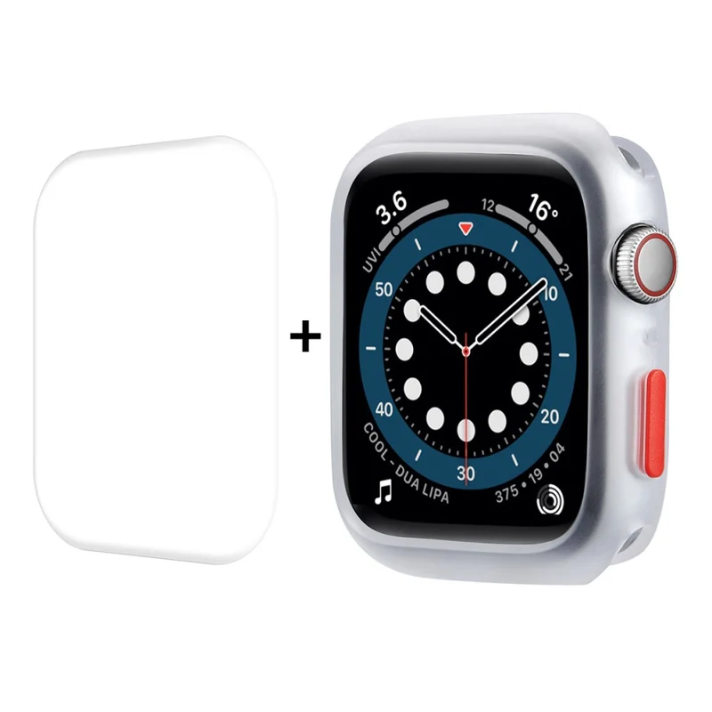 Mega Schön Apple Watch Series 7 41mm Hülle mit Displayschutz in Silikon / TPU