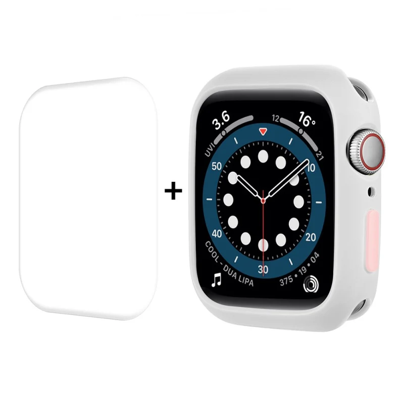 Mega Schön Apple Watch Series 7 41mm Hülle mit Displayschutz in Silikon / TPU