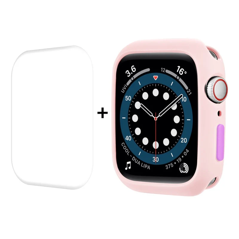 Mega Schön Apple Watch Series 7 41mm Hülle mit Displayschutz in Silikon / TPU