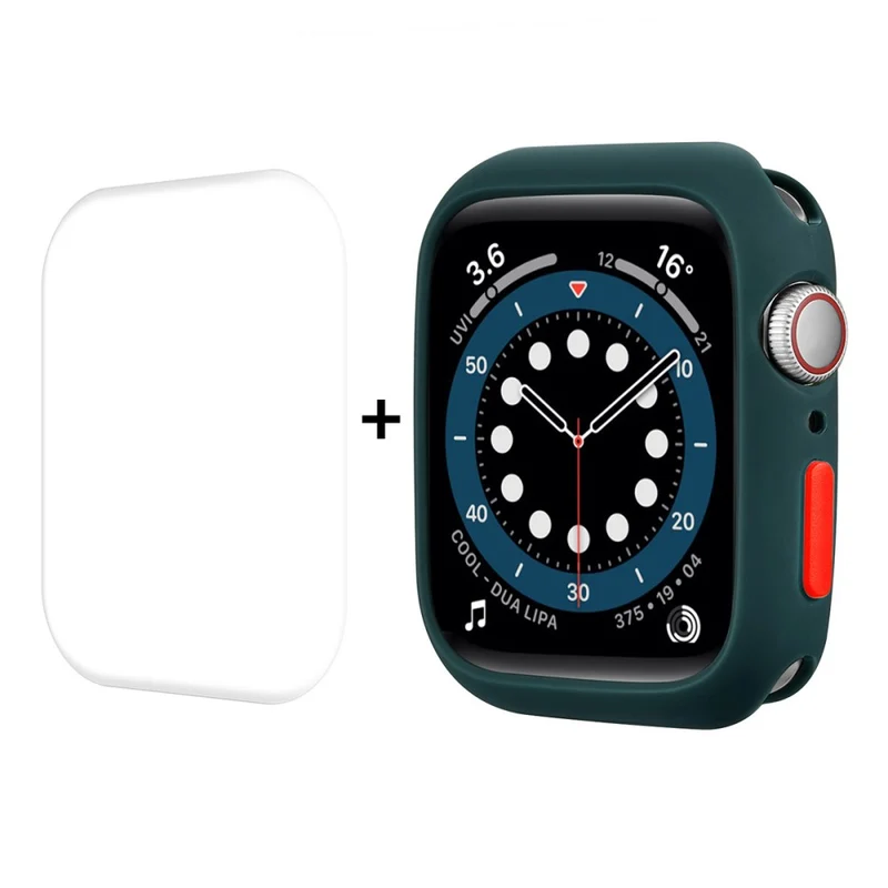 Mega Schön Apple Watch Series 7 41mm Hülle mit Displayschutz in Silikon / TPU
