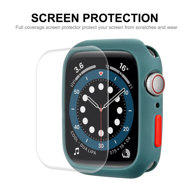 Mega Schön Apple Watch Series 7 41mm Hülle mit Displayschutz in Silikon / TPU