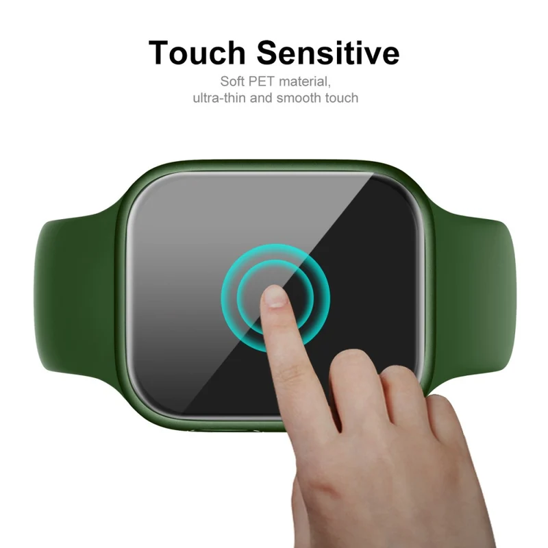Mega Schön Apple Watch Series 7 41mm Hülle mit Displayschutz in Silikon / TPU