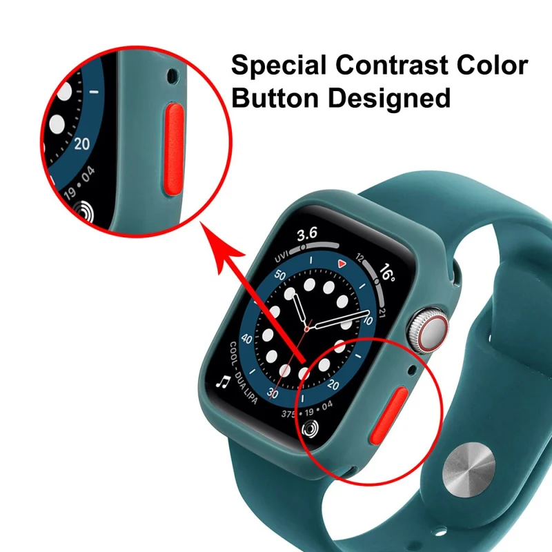 Mega Schön Apple Watch Series 7 41mm Hülle mit Displayschutz in Silikon / TPU