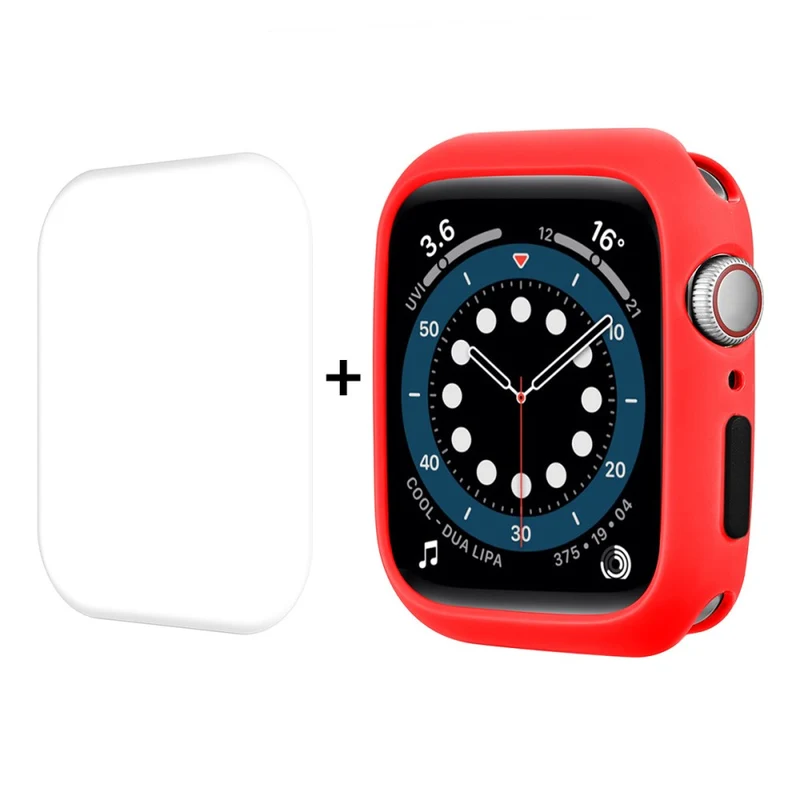 Mega Stylisch Apple Watch Series 7 45mm Hülle mit Displayschutz in Silikon / TPU