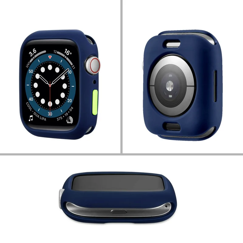 Mega Stylisch Apple Watch Series 7 45mm Hülle mit Displayschutz in Silikon / TPU