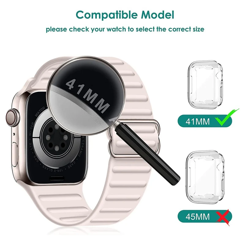 Schön Apple Watch Series 7 41mm Silikon / TPU Hülle