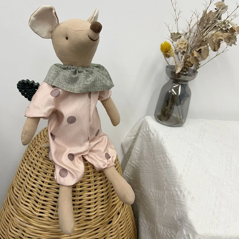 Miniatur Leinen Maus Komforter Plüsch Schlüsselanhänger