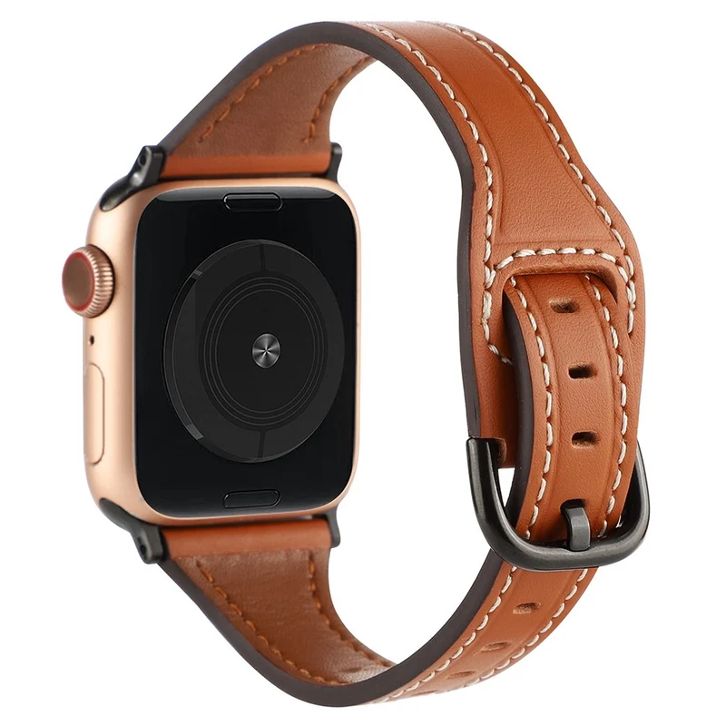 Sehr gepflegt Universell Apple Echtes Leder armband