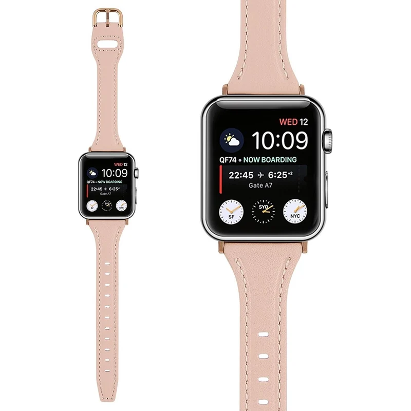 Sehr gepflegt Universell Apple Echtes Leder armband