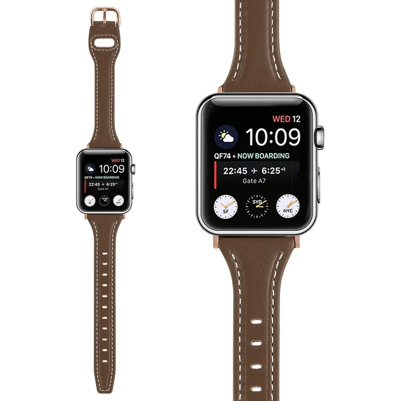 Sehr gepflegt Universell Apple Echtes Leder armband