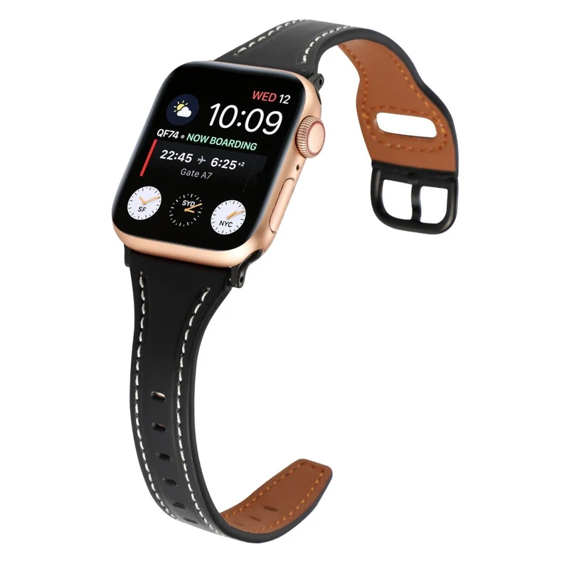 Sehr gepflegt Universell Apple Echtes Leder armband