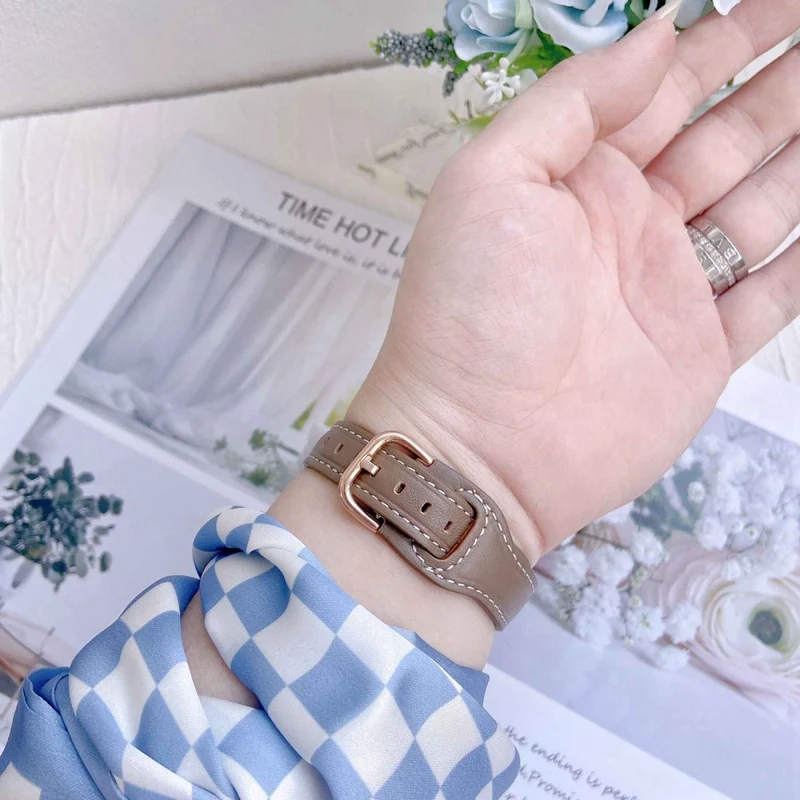 Sehr gepflegt Universell Apple Echtes Leder armband