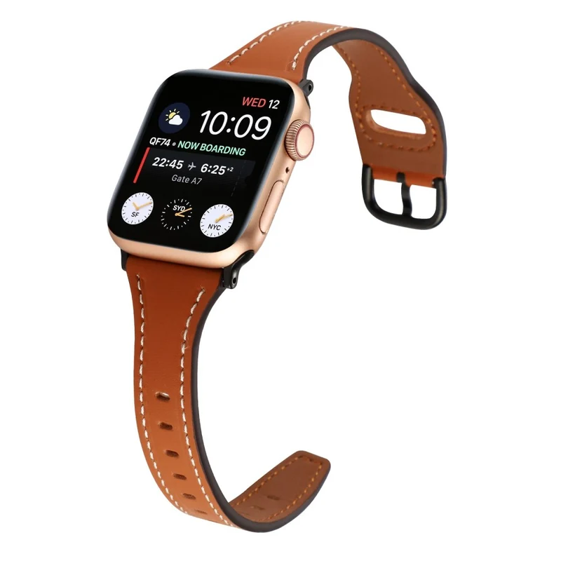 Sehr gepflegt Universell Apple Echtes Leder armband