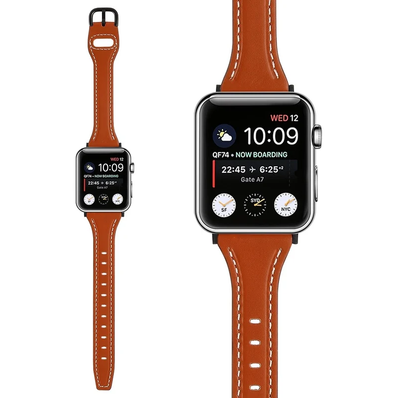 Sehr gepflegt Universell Apple Echtes Leder armband