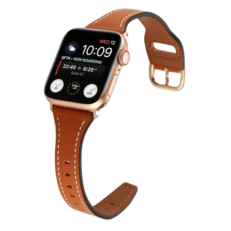 Sehr gepflegt Universell Apple Echtes Leder armband