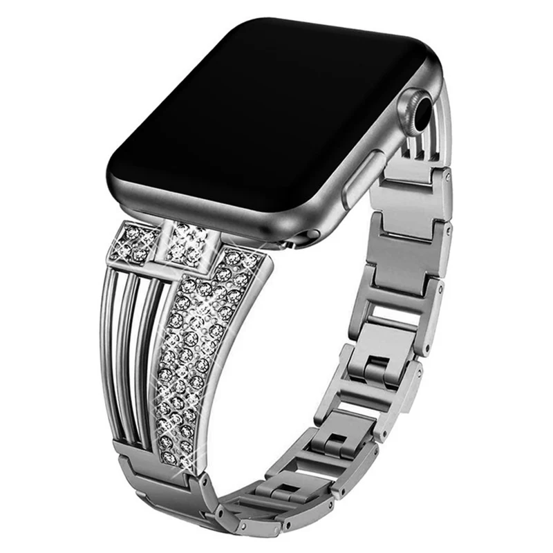 Mega cool Universell Apple Metall und Strass armband
