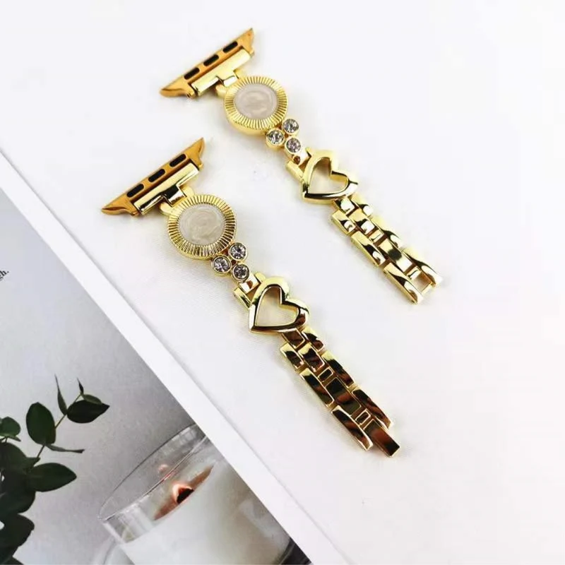 Mega bequem Universell Apple Metall und Strass armband