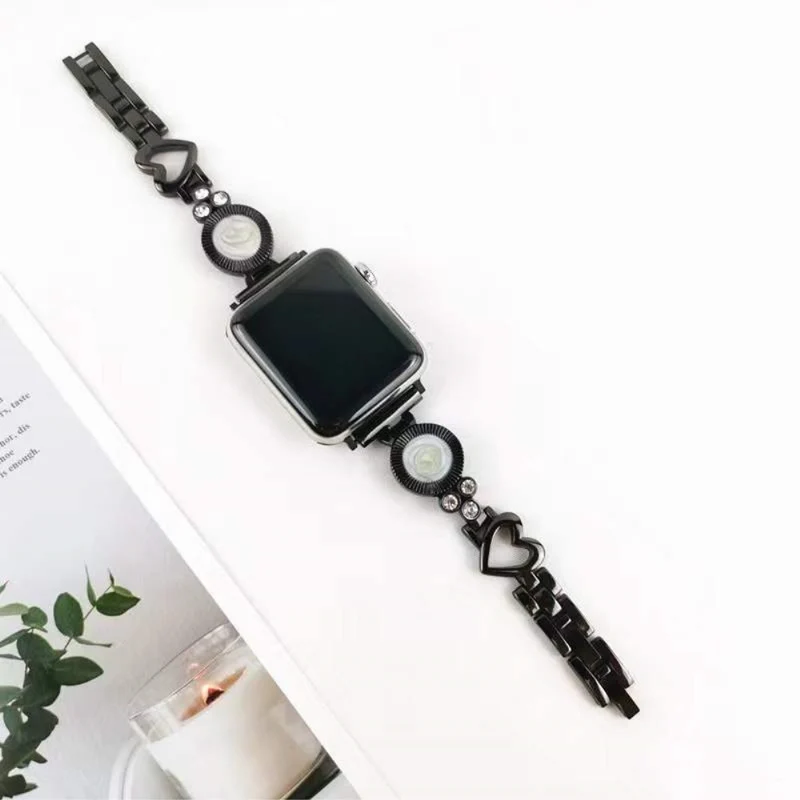 Mega bequem Universell Apple Metall und Strass armband