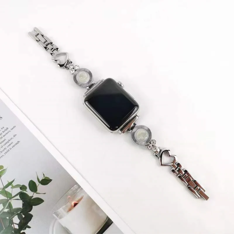 Mega haltbar Universell Apple Metall und Strass armband