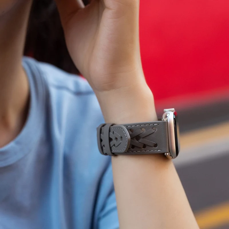 Unglaublich stylisch Universell Apple Echtes Leder armband