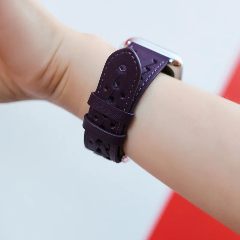 Unglaublich stylisch Universell Apple Echtes Leder armband